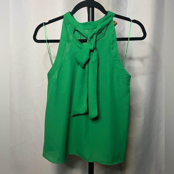 Zara TRF Green Halter Blouse w/ Neck Tie - Picture 8 of 12